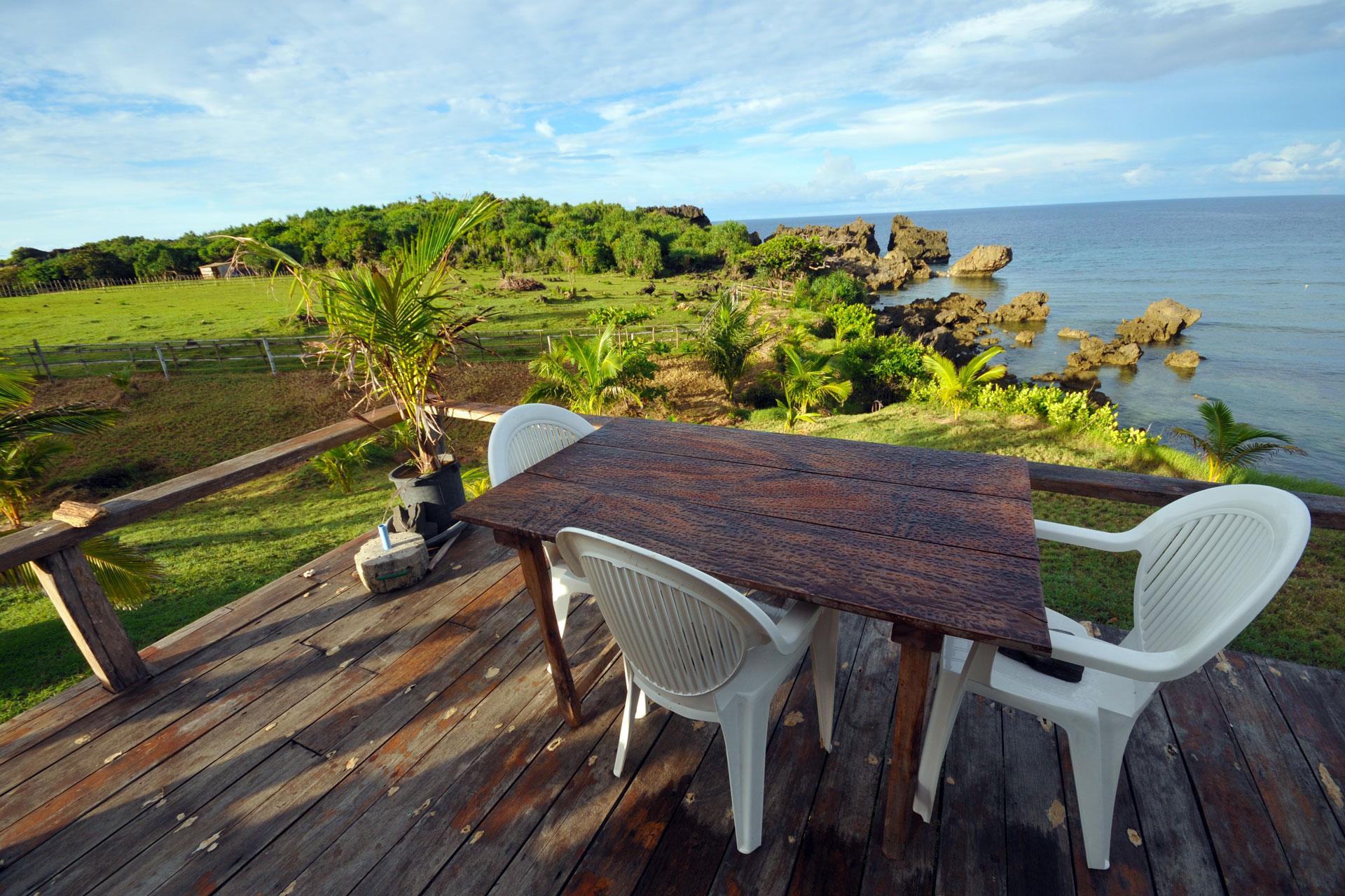 Vue de la véranda du Chalet Coucher de Soleil