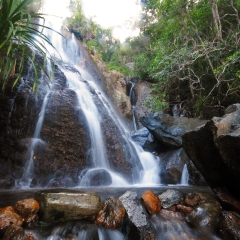 An sea-side waterfall in Sabang, Puerto Princesa
