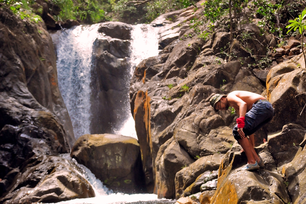 At the 11th waterfall of Estrella falls