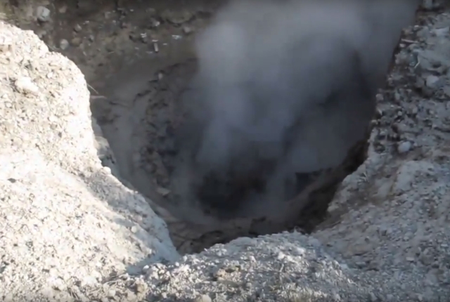 Taal Volcano geyser pit